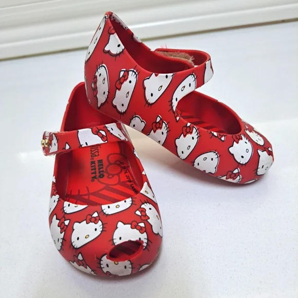 MINI MELISSA Hello Kitty Red Mary Jane Shoes - Picture 12 of 14